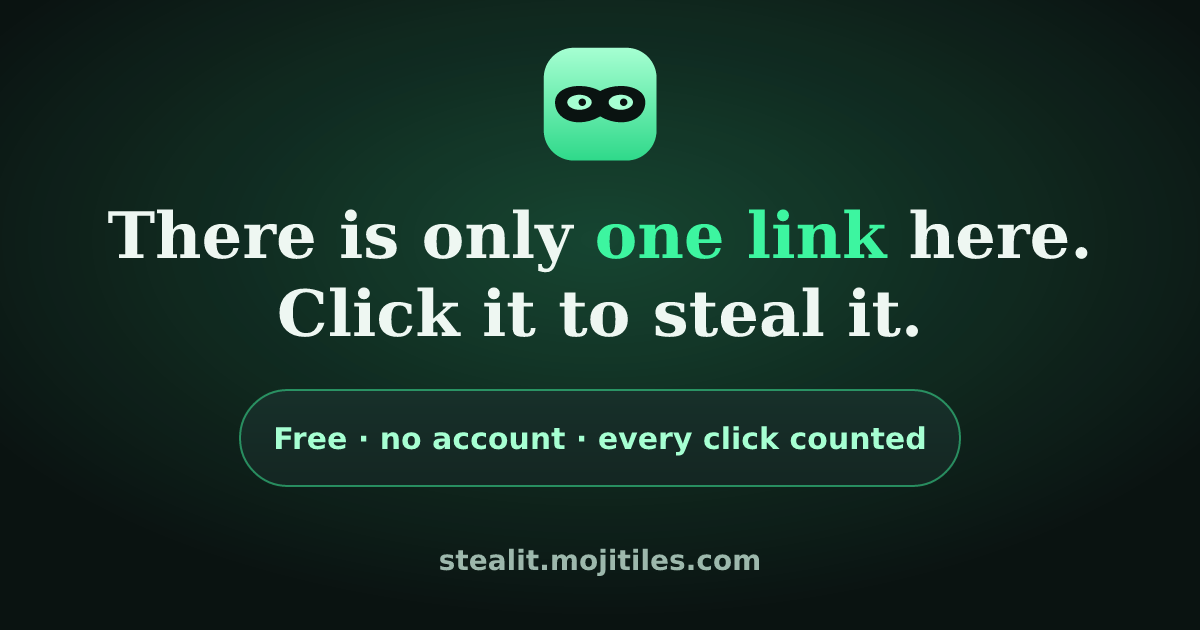 I built a website with only one link on it. To replace it (free), you have to click it first.